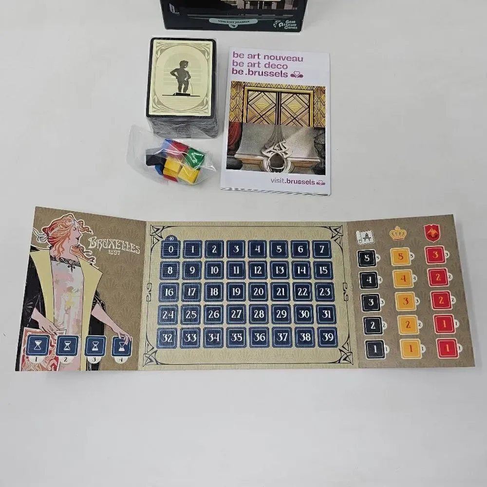BRUXELLES 1897 CARD BOARD GAME ENGLISH EDITION MISSING RULEBOOK OTHERWISE MINT